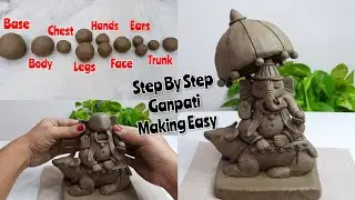 Eco Friendly Mushak Ganesh Making At Home ||Ganpati idol Making with Homemade Clay || Ganpati 2021..
