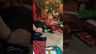 We open Christmas presents
