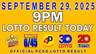 9pm Lotto Result Today September 29 2025 PCSO