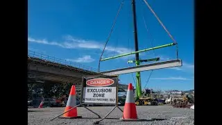 Bridge span install 360 Cam view from the crane.