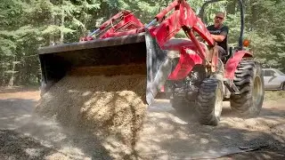 Building a Driveway with a Tractor- Couple Builds Dream Home