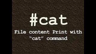 Cat Command For File Content Print in Linux/How to use Linux cat command