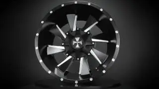 CALI OFFROAD   DISTORTED 9106   SATIN BLACK W  MILLED SPOKES, www.candhautoaccessories.net