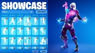 GALAXY Outfit Showcase with All Fortnite Dances & Emotes!