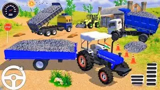 🔴Drive JCB and Uploading 🛻🏗️Stone From Dumper 🛻Truck in Game #truck #jcb #tractor #dumper #games0139