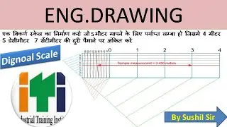 #diagonal scale in ||engineering drawing in hindi||विकर्ण मापनी बनाना सीखे #ITI scale#By#Sushil #Sir