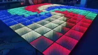 3d Infinity Led Dance Floor Mirror Video Wedding Panel Interactive Tiles Dancing Dj Lighting Screen