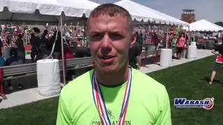 Cory-Rawson's Mason Warnimont wins the Division III State Championship in the 100 and 200   Kalida's