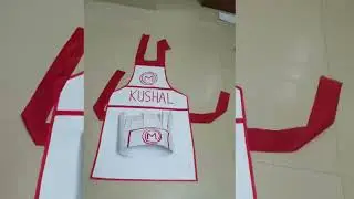 Easy way to make apron and chef cap..DIY #apron #kids