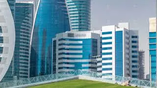 The high-rise district of Doha timelapse