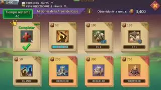 Como completar la Arena del Caos en solitario siendo un castillo de bajo poder en Lords Mobile