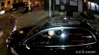 parked in a no stopping zone + illegal honk + attempted education