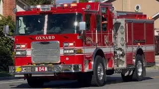 Oxnard Fire Department Engine 84 Responding Code 3 to a Medical Emergency 