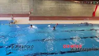 Wasserball &ndash; Passtechnik zu zweit: Nebeneinander in Bewegung mit Sprint zwischen P&auml;ssen &ndash; K&ouml;nner