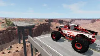Cars vs Bridge Potholes - BeamNG Drive