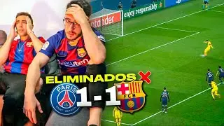 HINCHAS del BARÇA REACCIONAN a PSG 1-1 BARÇA... ELIMINADOS DE CHAMPIONS!!