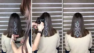 Stylist Creates 'Pixel Snowflake' in Hair