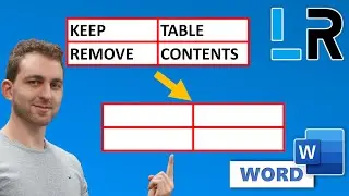MS Word: Delete table cell contents without deleting cell