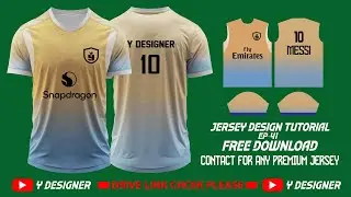 How to make a Premium sports & Esports jersey design tutorial in Illustrator | part 41 with free