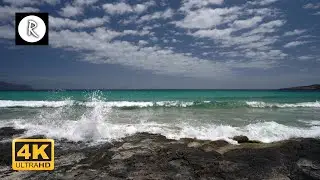 Beautiful Ocean Waves Spain 4K - Ocean Sounds to Sleep, Relax, Study & Spa
