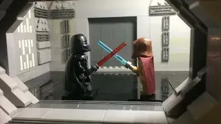 Lego Star Wars MOC Dart Vader vs Obi Wan duel on Death Star Лего самоделка дуэль Вейдера и Оби Вана