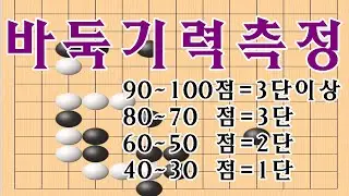 바둑기력측정 1,2,3단 바둑사활,수상전,맥,끝내기 등등 10문제