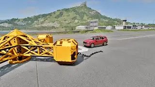 Real and Luxury Cars vs Large Spinner - BeamNG.Drive