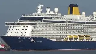 SPIRIT OF ADVENTURE cruise ship arrives at Tilbury