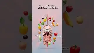 Glucose Metabolism Medical Poster with Whole Foods | Blood Sugar & Energy Balance