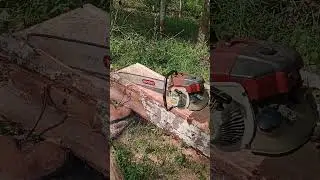 Buat papan dari kayu durian dengan mesin senso stihl 070