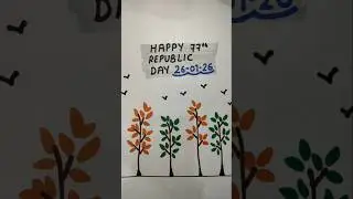 Happy 77th Republic Day ✨ | 26 January Art #shorts