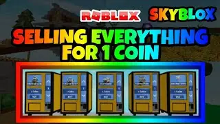 SELLING EVERYTHING FOR 1 COIN ROBLOX SKYBLOCK