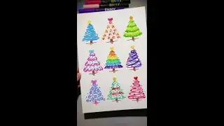 Simple and beautiful Christmas tree, waiting for you to draw!