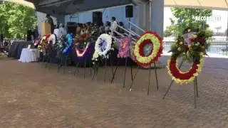 An emotional ceremony Saturday marked the ongoing appearance in #Stockton of the Vietnam Memorial #M