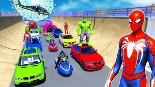 Spider Man Mega Ramp Car Stunt 😱🔥 Impossible Jump & Crazy Crash | Full Gameplay