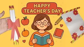 How to Make a Cute Teacher&rsquo;s Day Paper Card | Last minute Gift Idea for Your Favorite Teacher