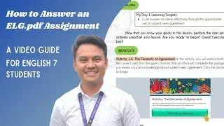 How to Answer an ELG.pdf Assignment | Berchmans20 (MOODLE) Courseware | Video Guide