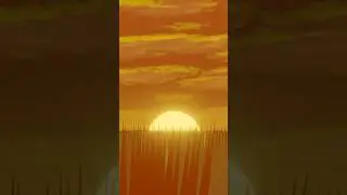 Anime stylized sunrise animation | Blender 4.2 Eevee