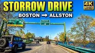 🛣️ Storrow Drive - Soldiers Field Road | Boston &ndash; Allston MA | 4K Scenic Drive - 4/19/23 