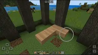 Oak House With Infornt Farm Area | Minecraft