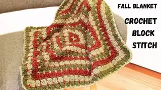 How to crochet Block Stitch. How to Crochet Granny Square.