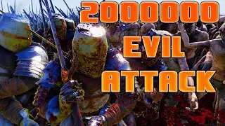 2,000,000 EVIL ARMY ATTACKING  1,000,000 HEAVY KNIGHT - Epic Battle Simulator 2 - UEBS 2