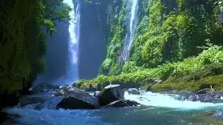 WATERFALL RELAXATION & NATURE SOUNDS | CALM YOUR MIND, RELAX YOUR EYES & FIND INNER PEACE