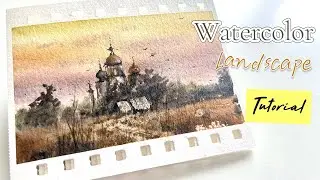 How to Paint a Landscape in Watercolor with an Oil Painting Style