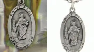 St. Paul Pewter Medal with Laminated Prayer Card - PC0016