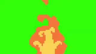 Pixel Fire Green Screen 
