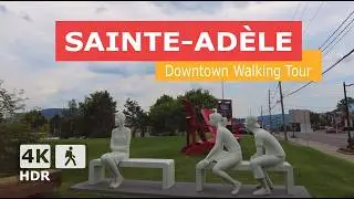 [ 4K ]  Exploring the Hidden Gem of Downtown Sainte-Adèle  | Quebec, Canada 2025 🇨🇦