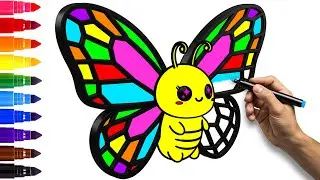 Butterfly Coloring Pictures for Kids 🦋 Best Coloring Markers 🎨 Art for KIDS✨