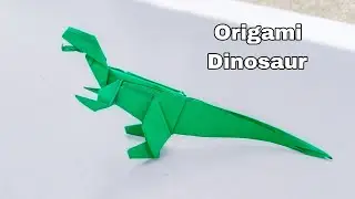 Origami Dinosaur !! Paper dinosaur !! How to make paper dinosaur !! Paper animal 