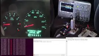 Compromising an RPM meter of a vehicle through the controller area network (CAN) bus
